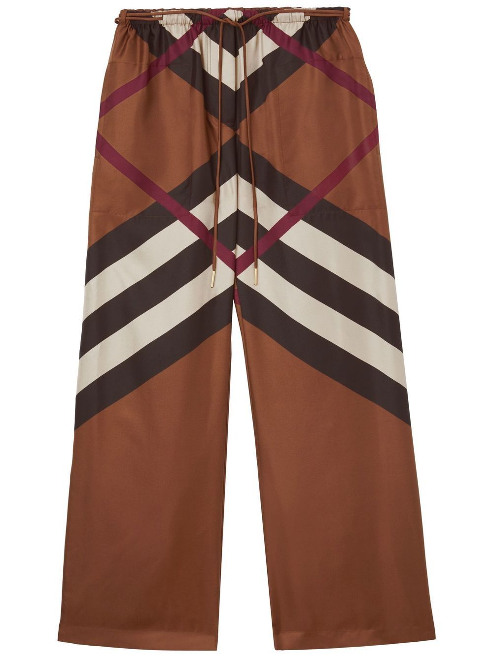 BURBERRY CHECKED WIDE-LEG TROUSERS