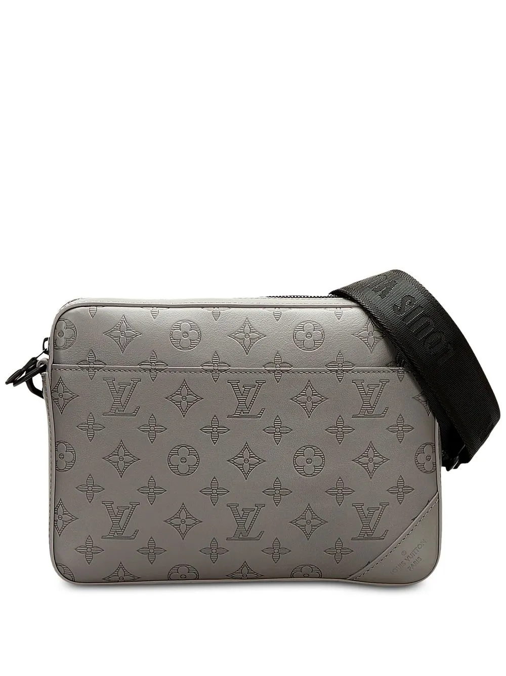 Pre-owned Louis Vuitton Duo 邮差包（典藏款） In Grey