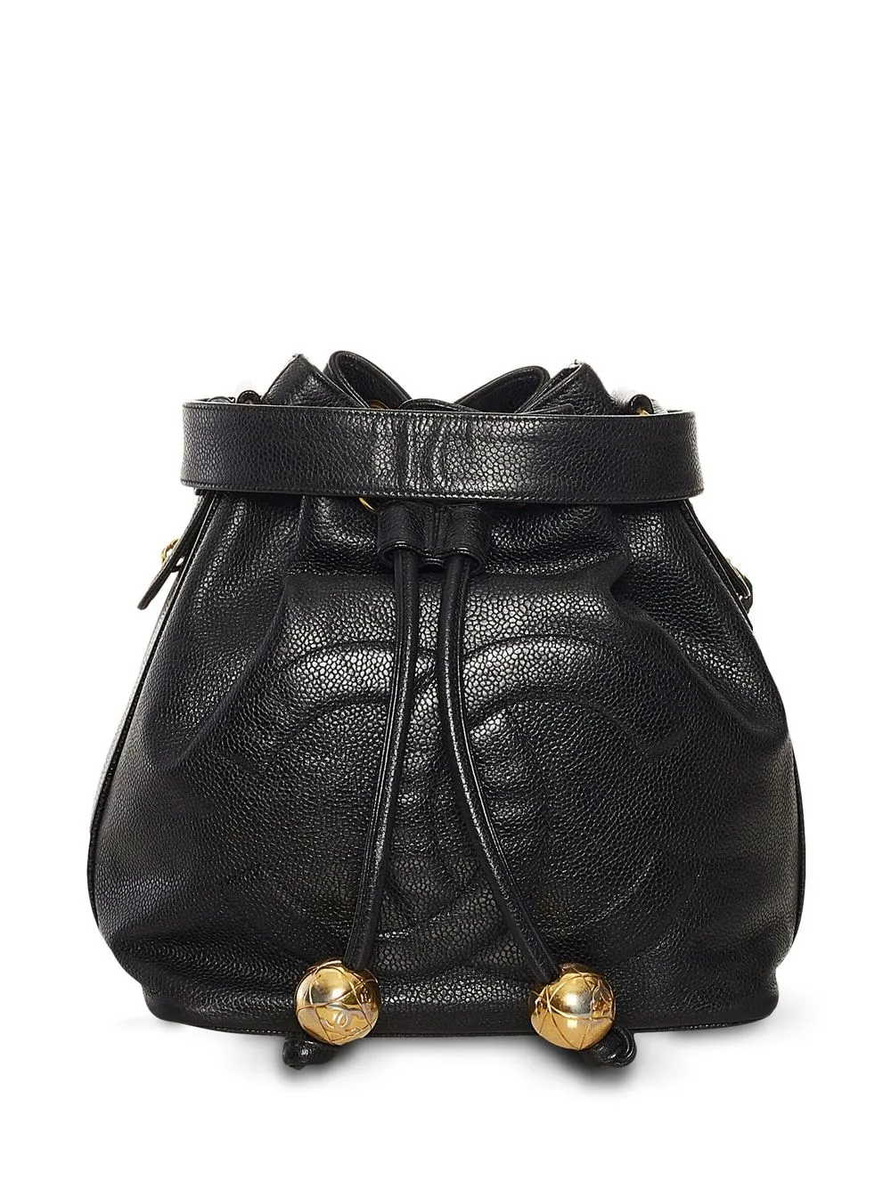 

Chanel Pre-Owned 1991-1994 CC logo-embossed bucket bag - Black