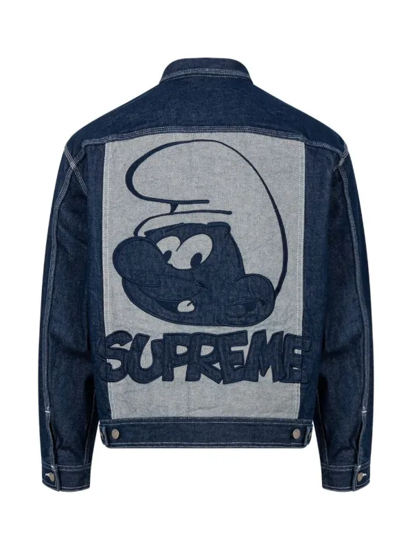 chamarra de mezclilla de Supreme x Smurfs