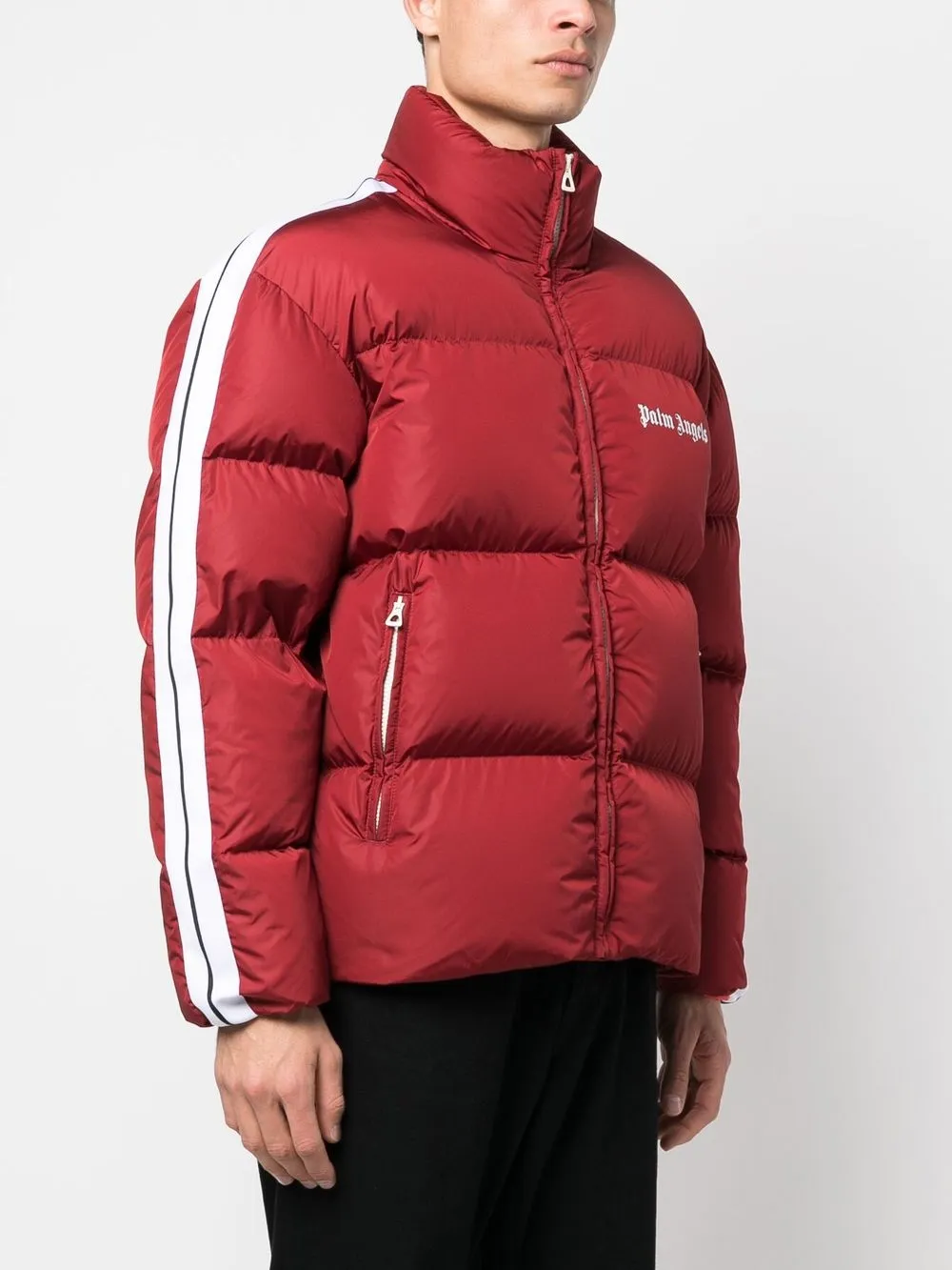 LOGO-PRINT DOWN-FEATHER PADDED JACKET