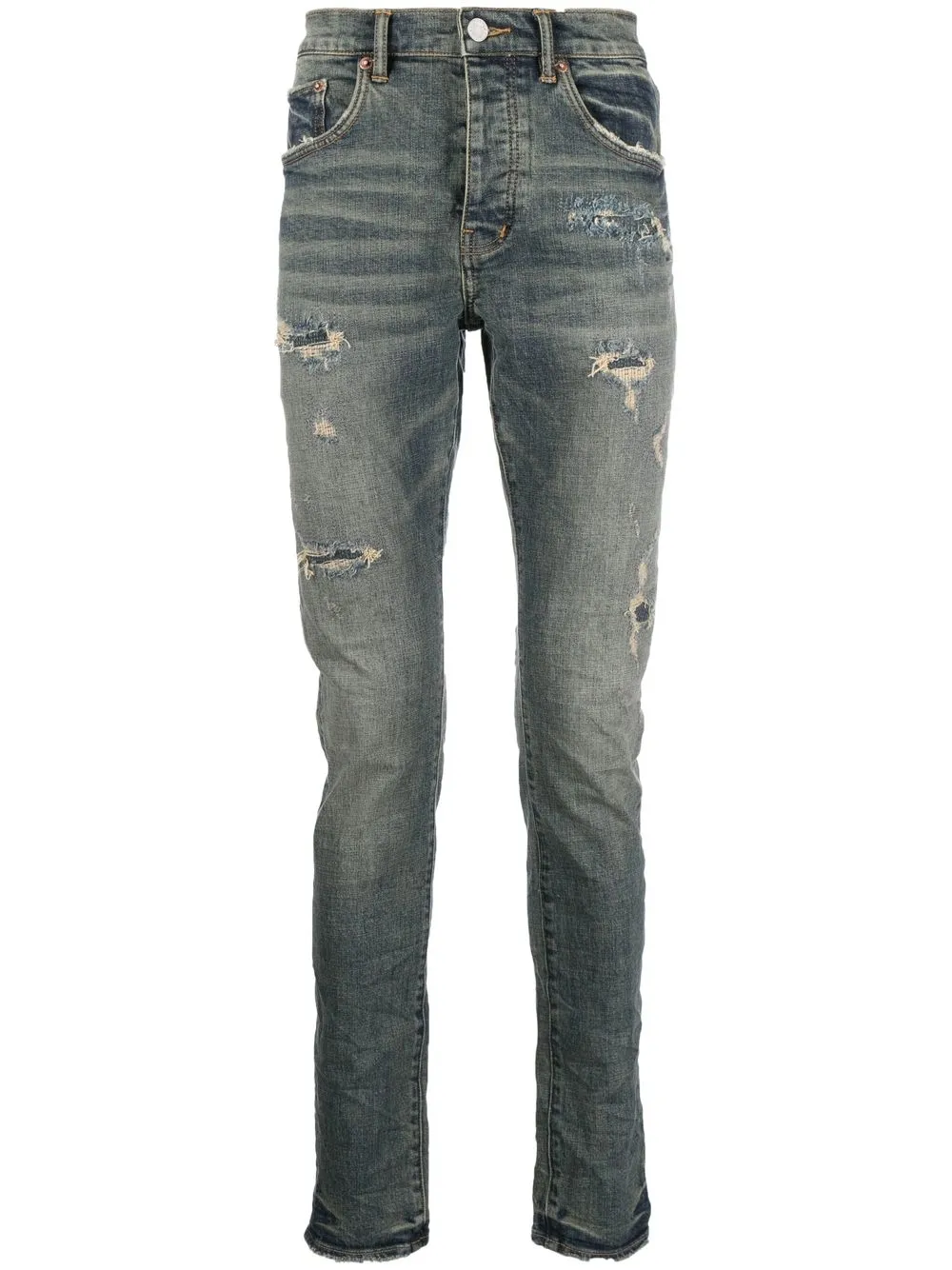 

Purple Brand ripped slim-fit jeans - Blue