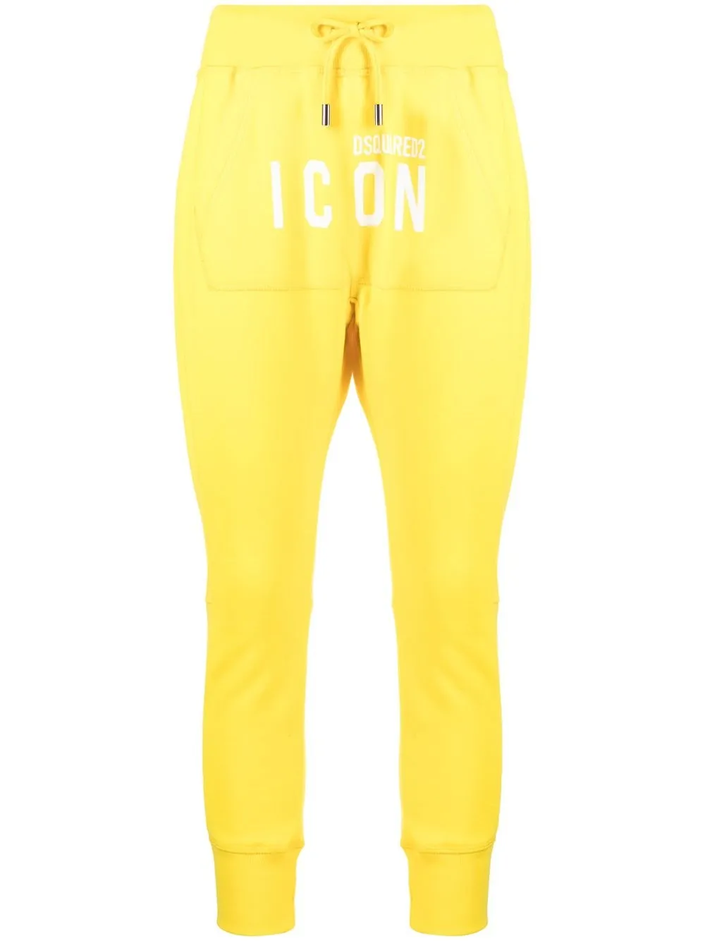 Dsquared2 Logo-print Skinny Track Pants In Yellow