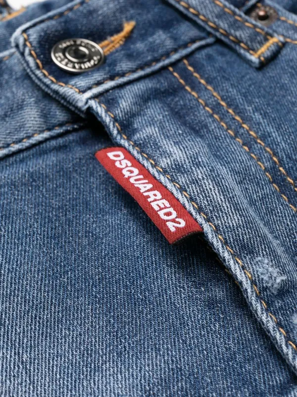 DSQUARED2 ディースクエアード ペイント クロップドスキニージーンズ