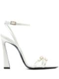 Saint Laurent New Nuit 110mm leather sandals - Green