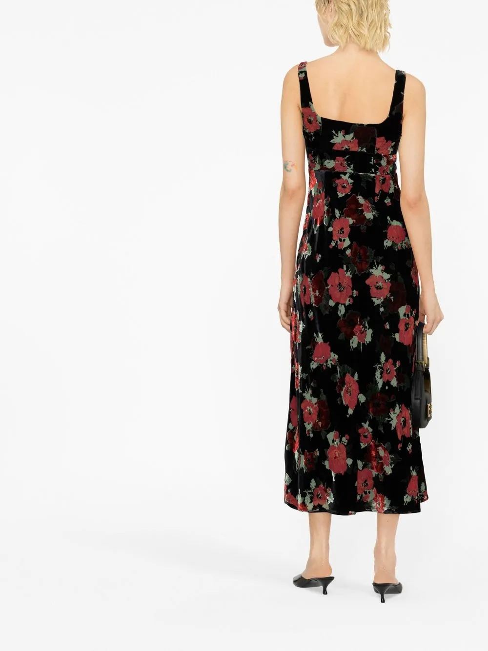 Rixo Benedict floralprint Velvet Dress Farfetch
