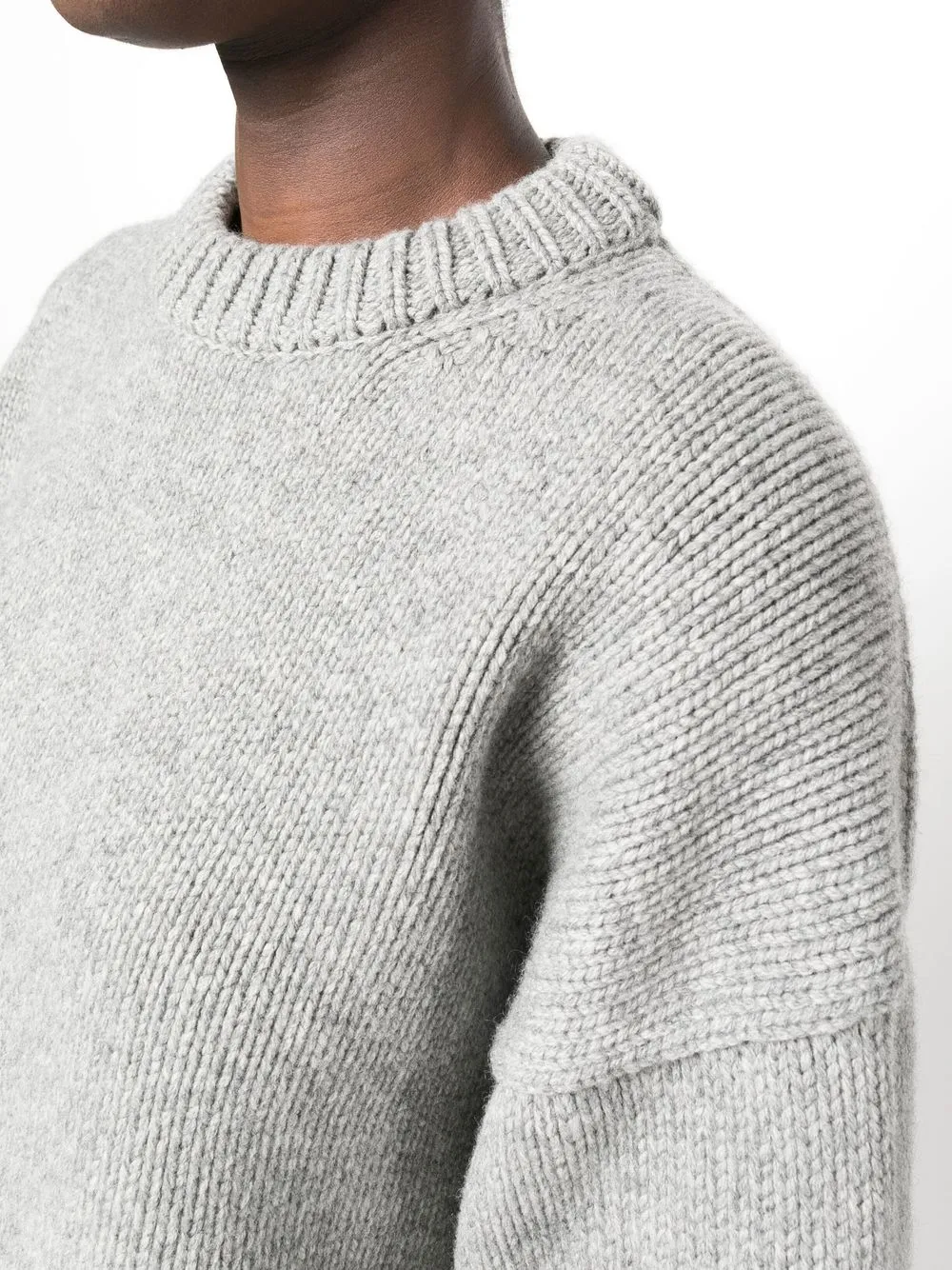 The Row Round-neck Long-sleeve Jumper In Gray