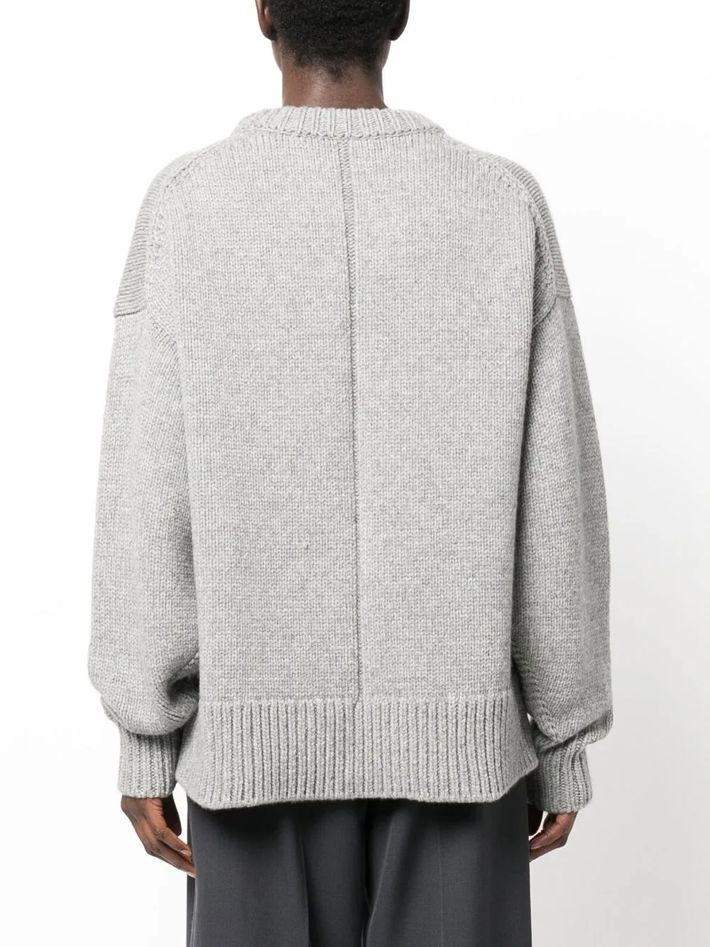 The Row Round-neck Long-sleeve Jumper In Gray