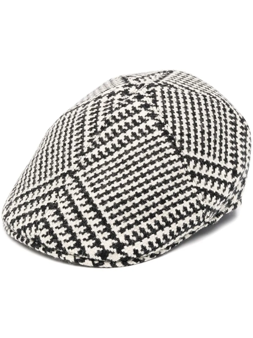 

Tagliatore houndstooth flat cap - Black