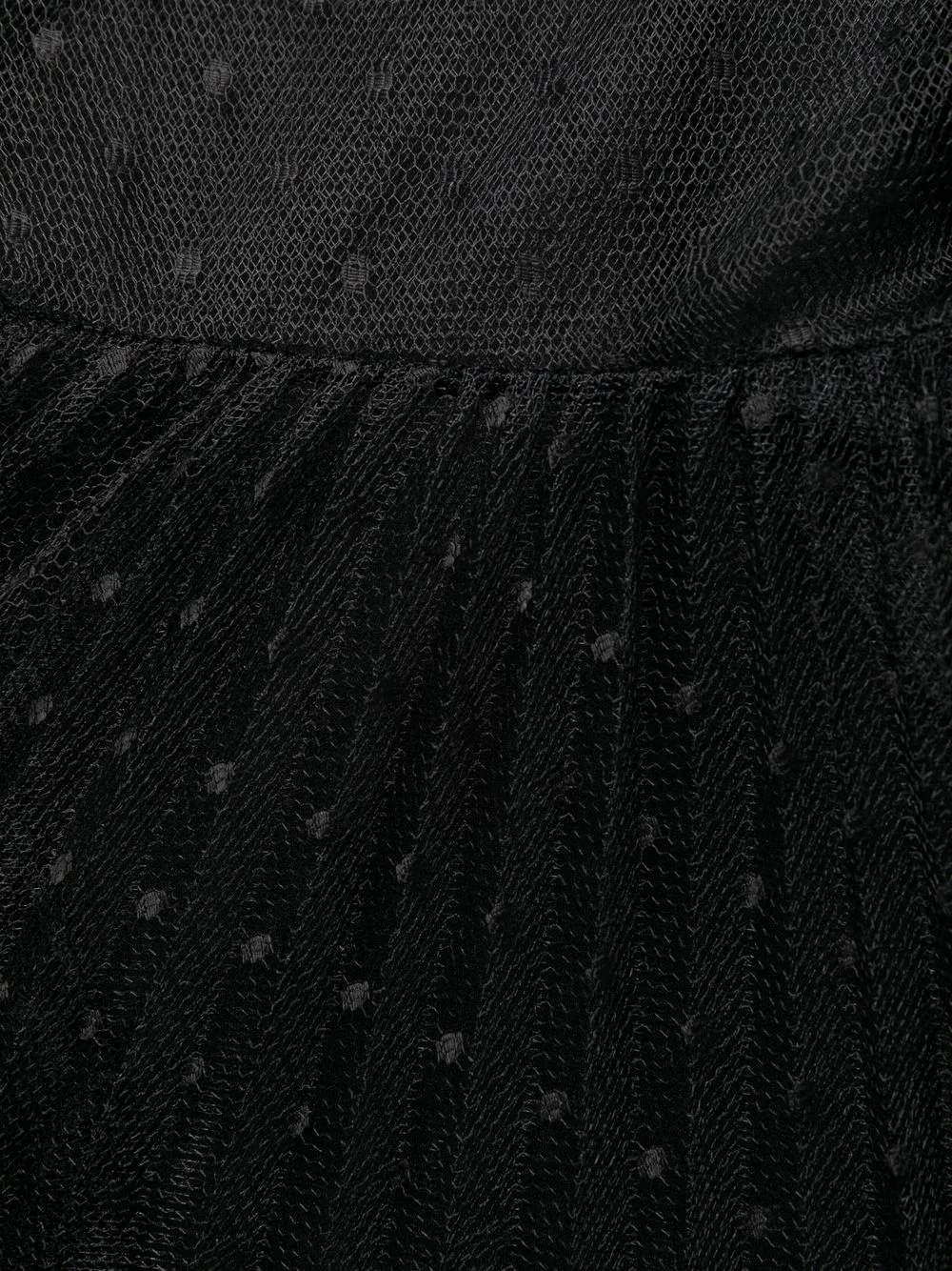Short-Sleeved Tulle Midi Dress