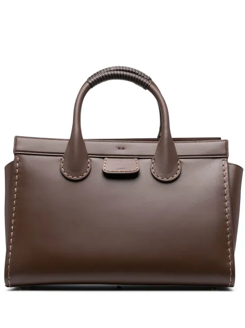 Grand sac cabas Edith en cuir - Chloé - Modalova