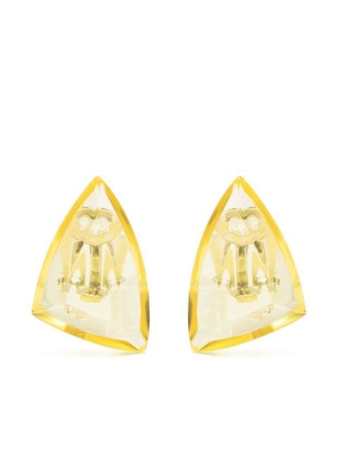 Monies oversized crystal earrings