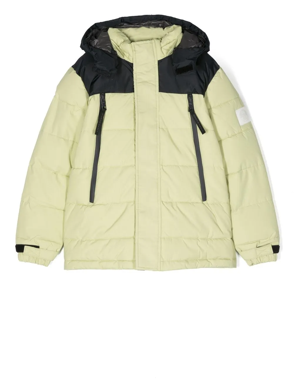 

North Sails Kids logo-patch hooded jacket - Green