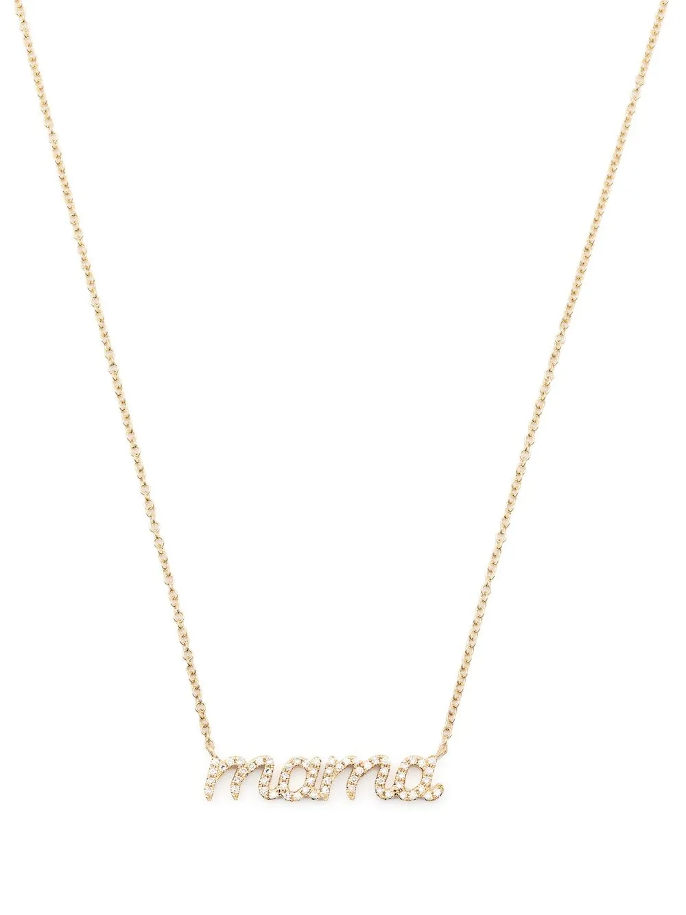 

Ef Collection 14kt yellow gold Script Mama diamond necklace