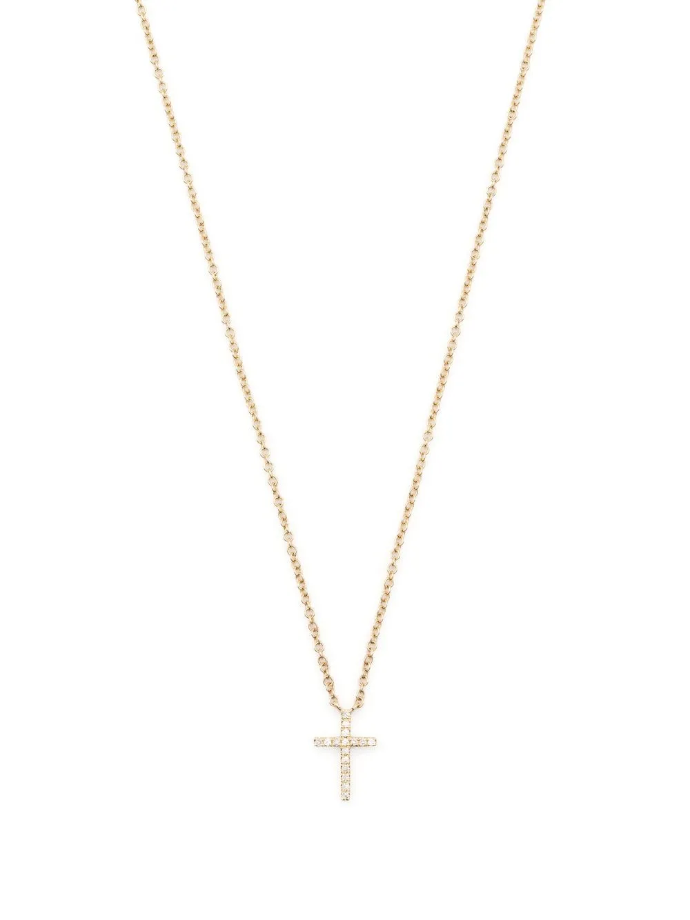 

Ef Collection 14kt yellow gold diamond cross pendant necklace