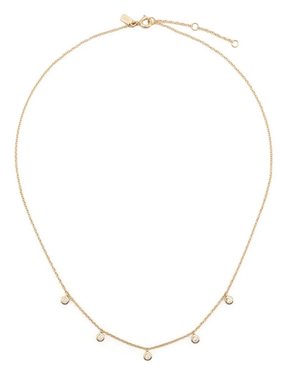 

Ef Collection 14kt yellow gold Pillow diamond necklace