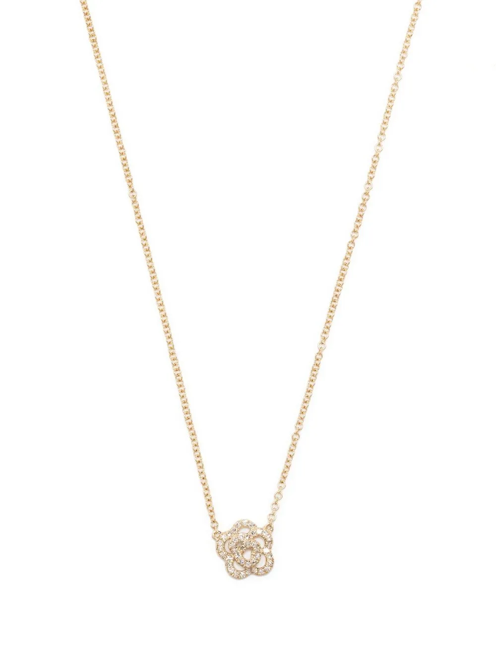 

Ef Collection 14kt yellow gold Rose diamond necklace