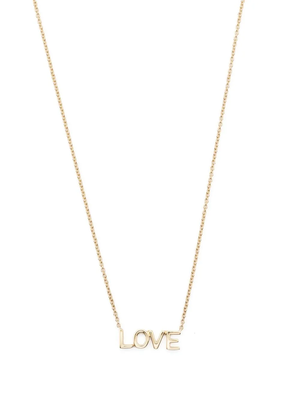 

Ef Collection 14kt yellow gold Love pendant necklace