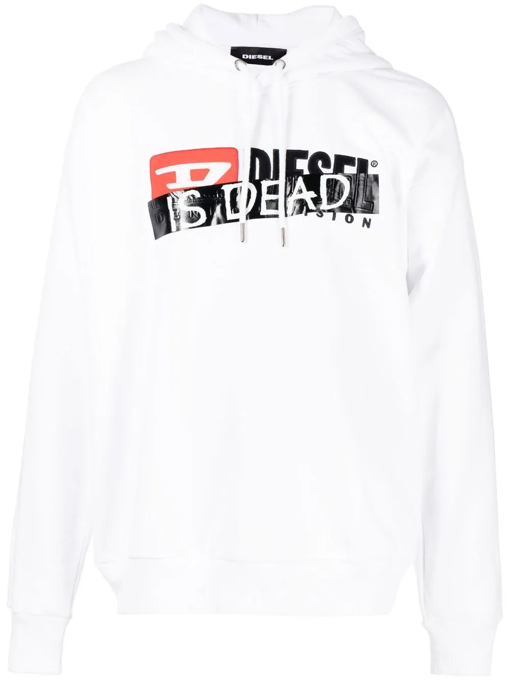 

Diesel graphic-print cotton hoodie - White