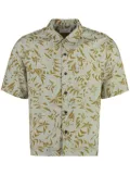 Saint Laurent palm tree-print camp-collar shirt - Neutrals