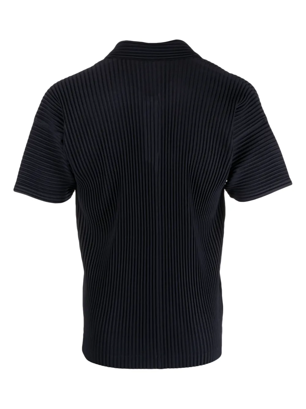 Homme Plissé Issey Miyake pleated short-sleeve polo shirt - Blauw