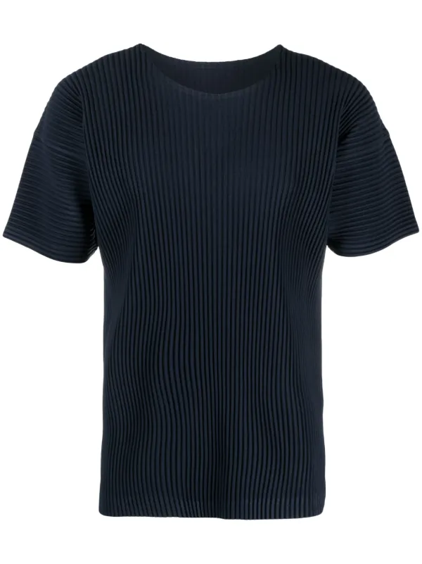 Homme Plissé Issey Miyake T-shirt a Coste | Blu | FARFETCH IT