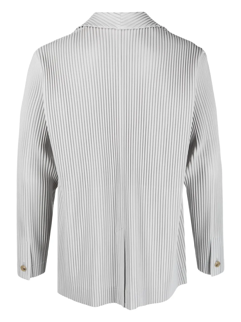 Homme Plissé Issey Miyake plissé-effect single-breasted blazer - Grijs
