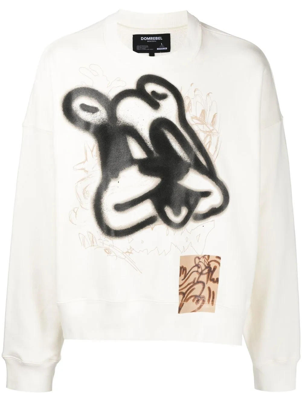 

DOMREBEL Beardog long-sleeve sweatshirt - White