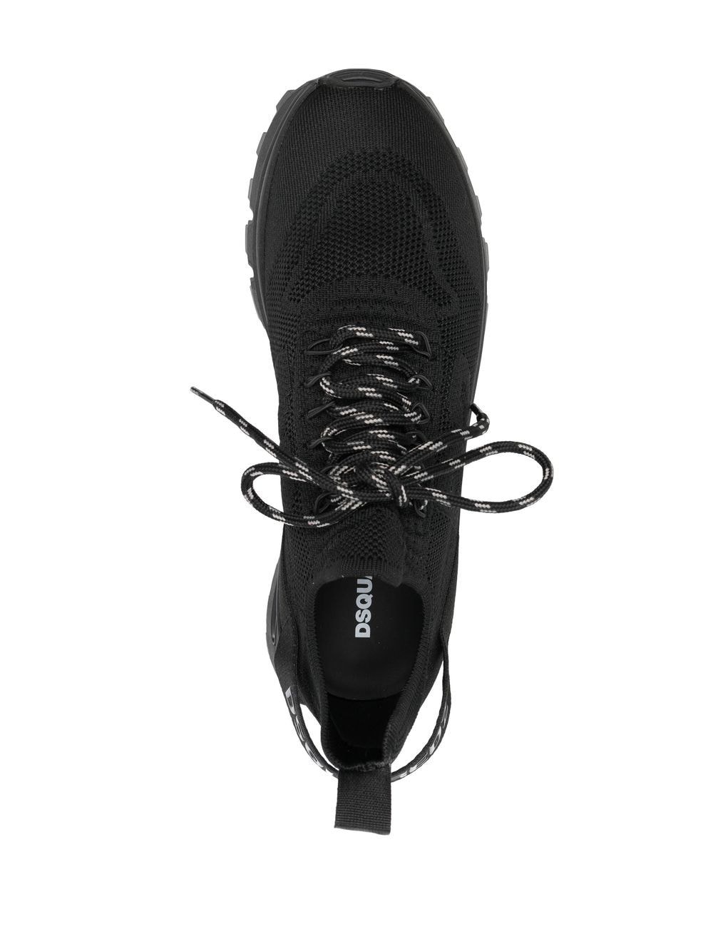 Shop Dsquared2 Harren Logo-jacquard Sneakers In 黑色