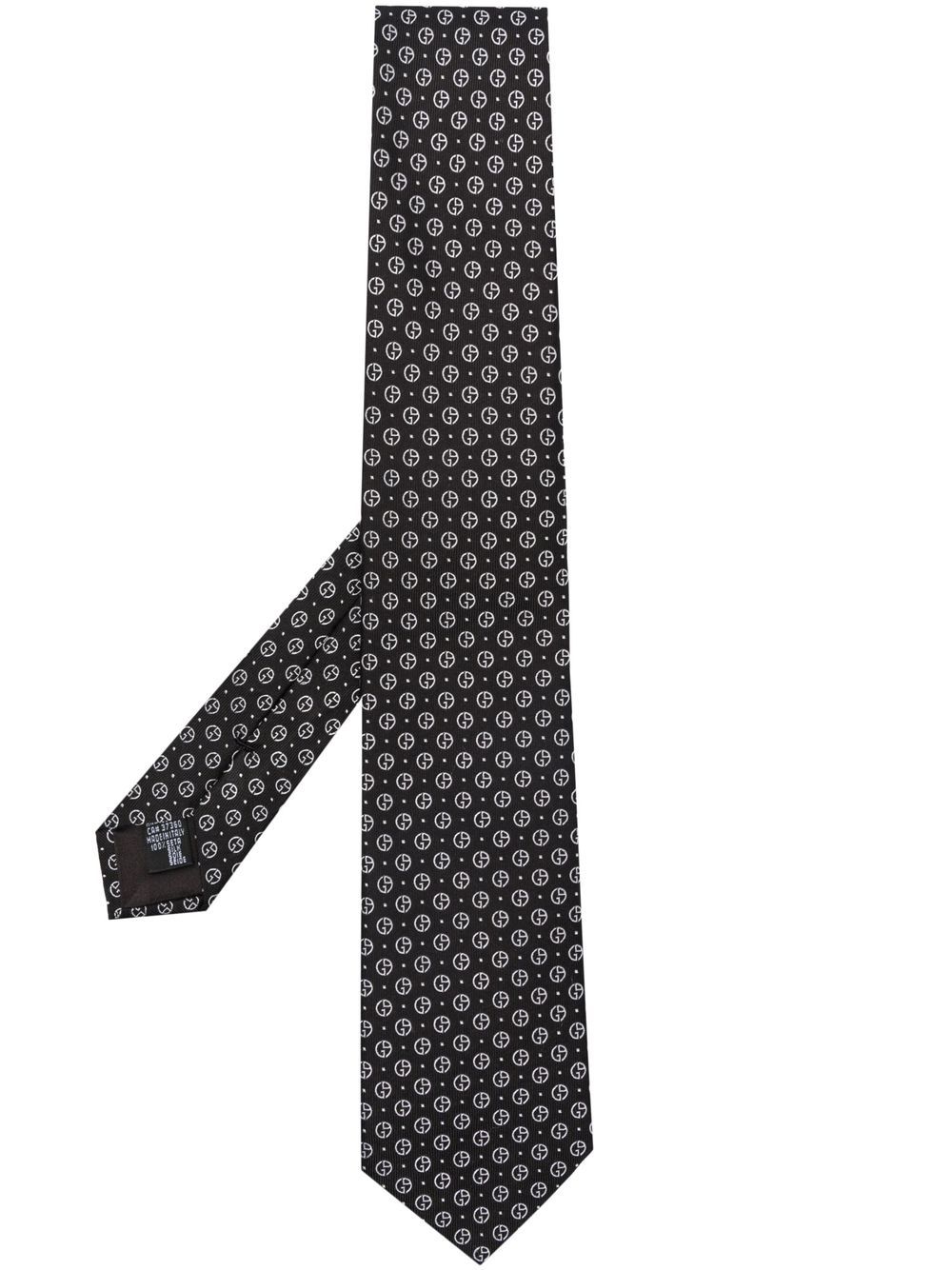 Giorgio Armani jacquard-monogram Silk Tie - Farfetch