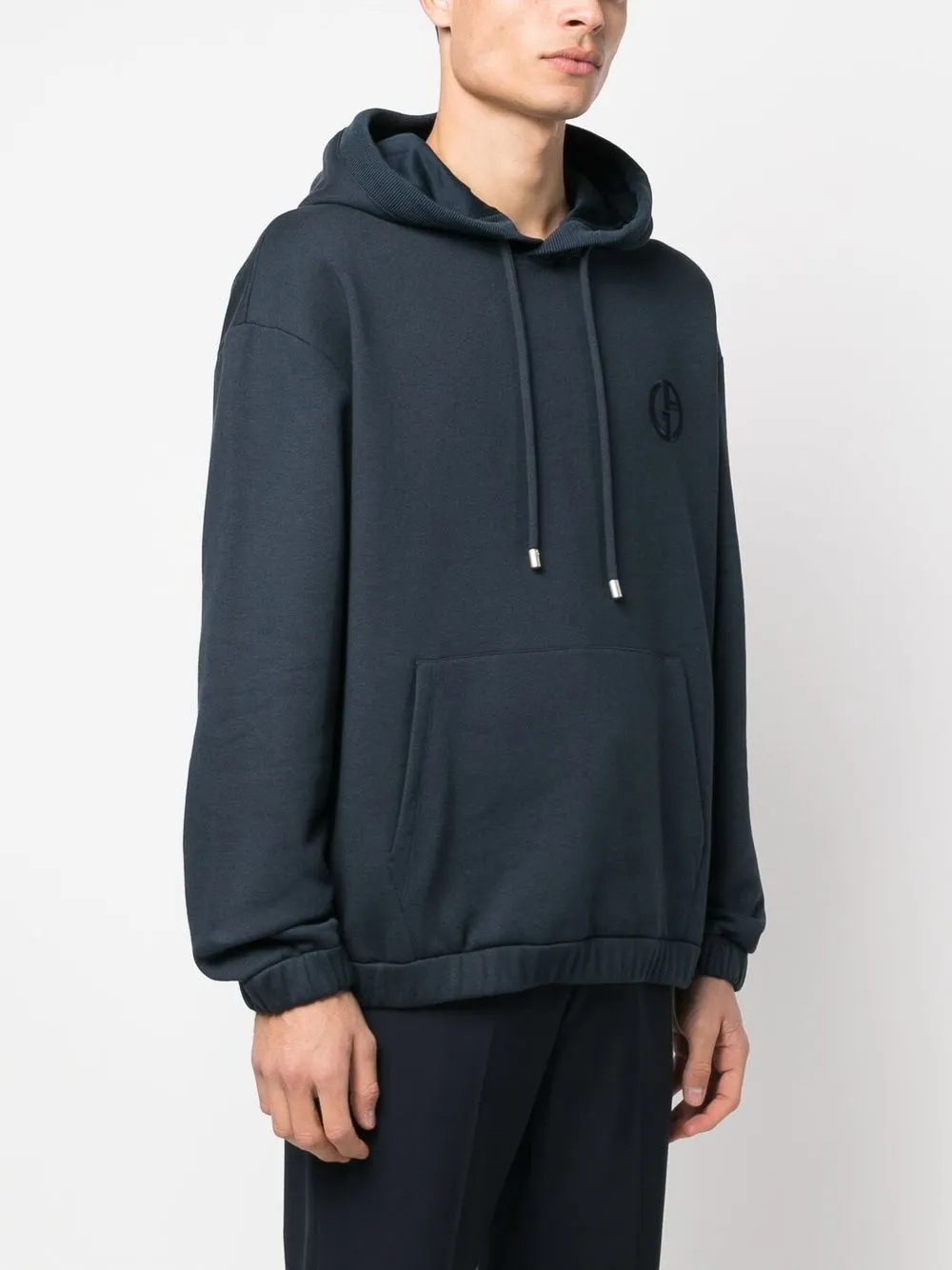 GIORGIO ARMANI LOGO刺绣连帽衫