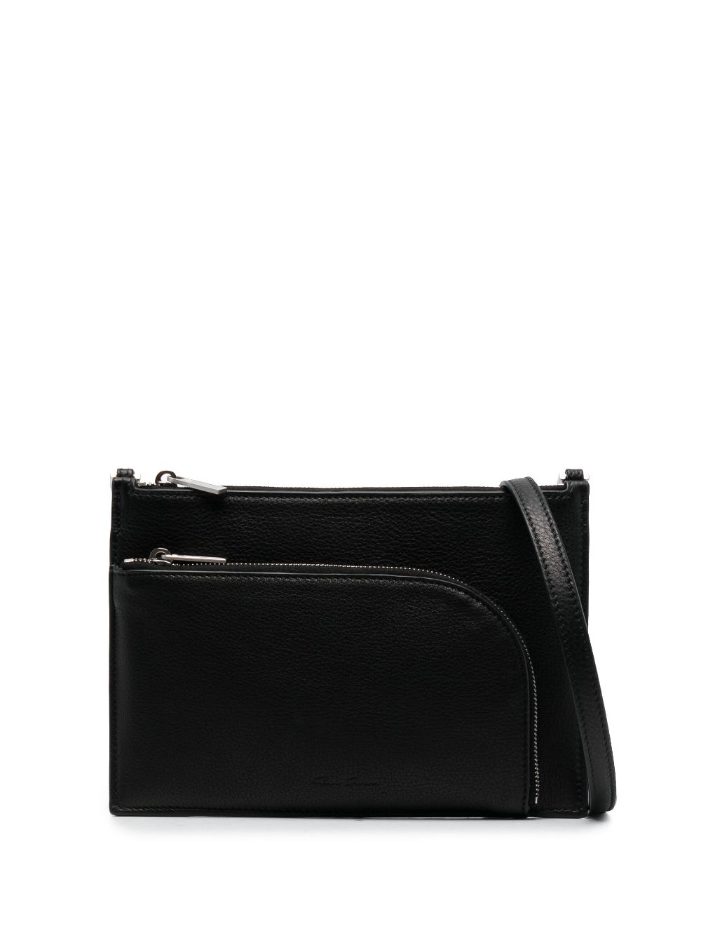 Rick Owens Embossed-logo Leather Clutch Bag In Black | ModeSens