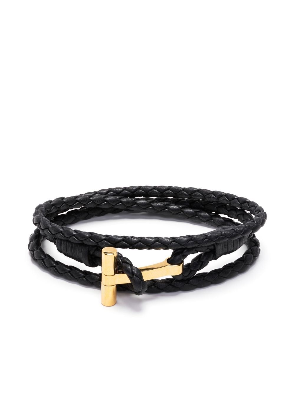 TOM FORD T-bar braided leather bracelet | Smart Closet