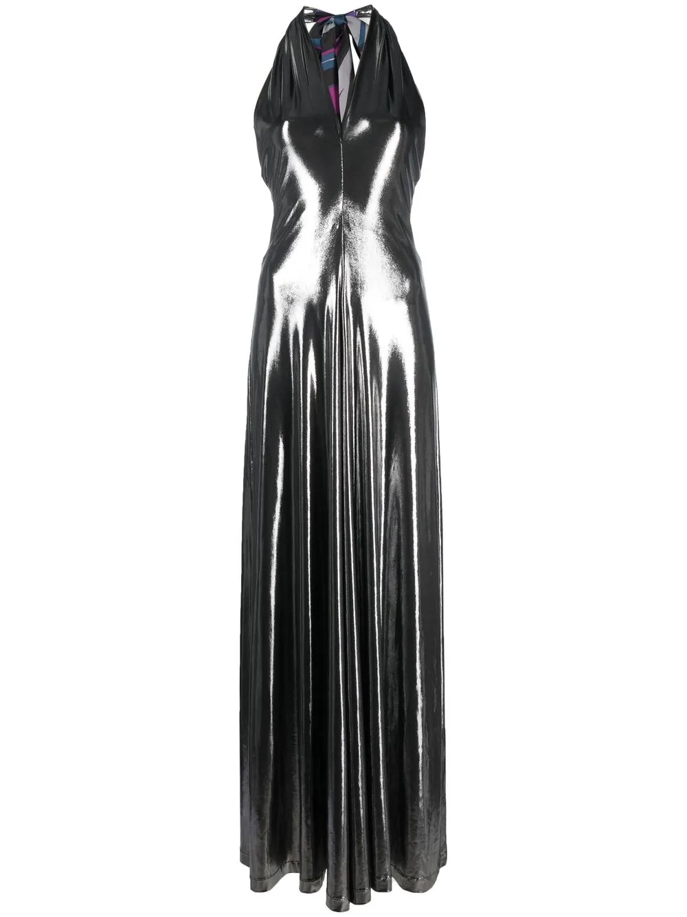 

PUCCI metallic-effect halterneck dress - Silver