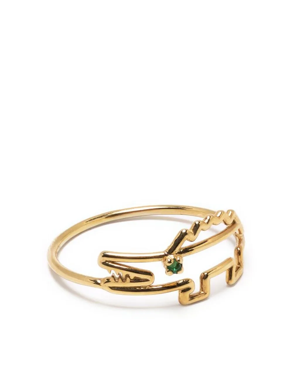 

Aliita 9kt yellow gold Cocodrilo sapphire ring