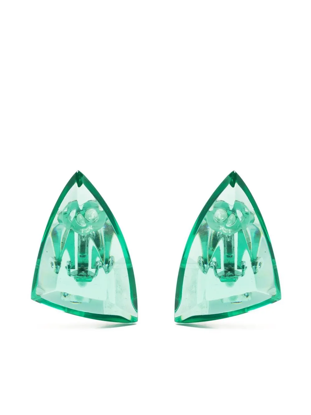 

Monies oversized crystal earrings - Green