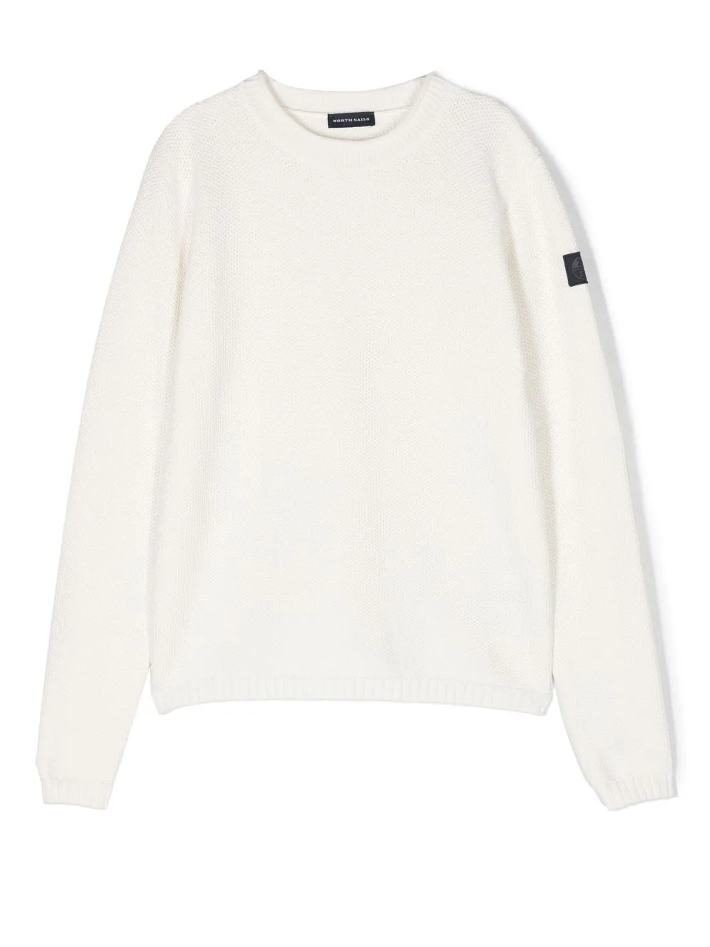 

North Sails Kids logo-patch crew neck jumper - Neutrals
