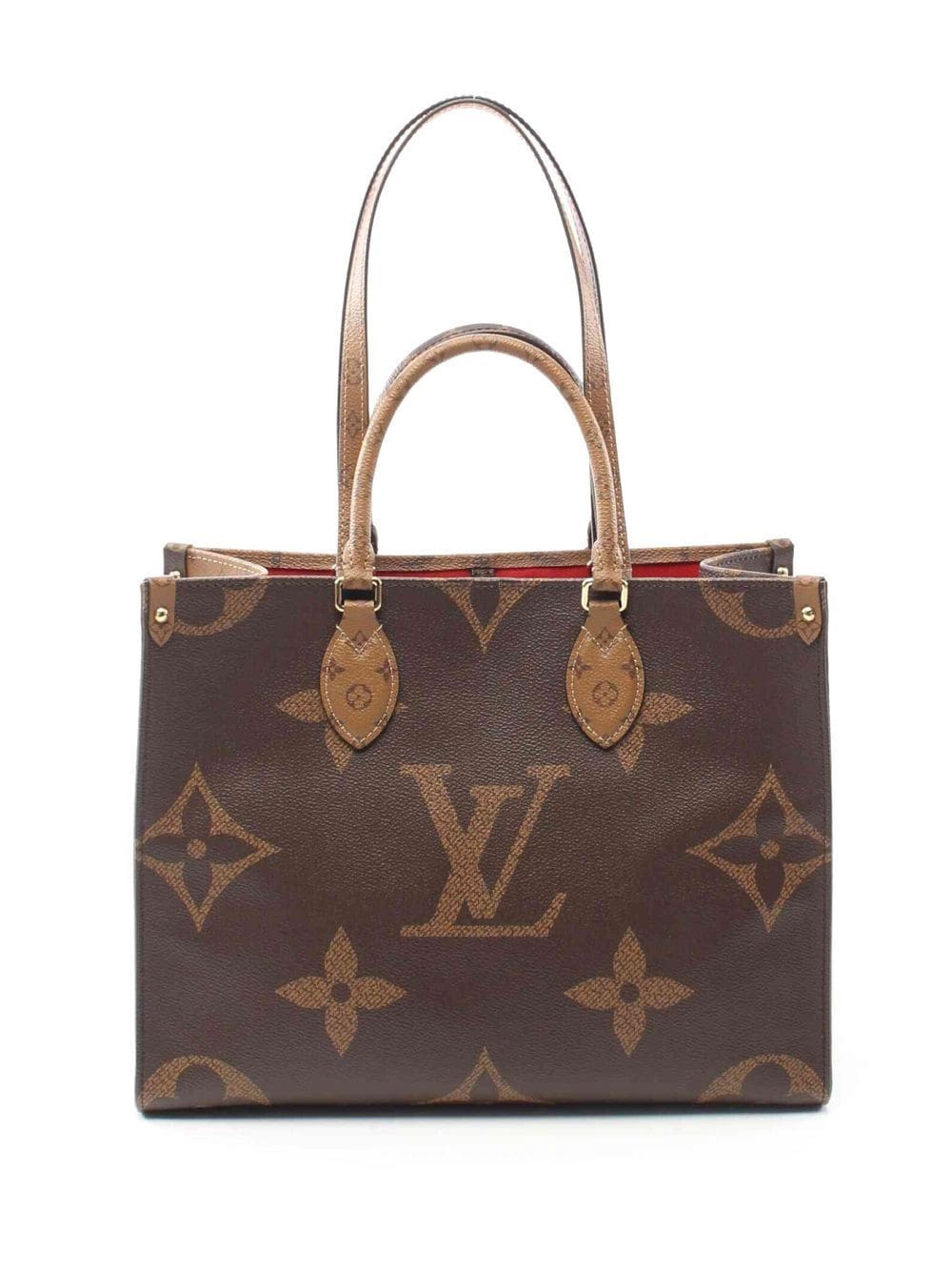 Louis Vuitton On The Go MM Black Leather Gold Hardware Ladies Tote Bag