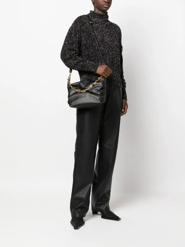 【関税&送料込】Jimmy Choo Black Leather Diamond Shoulder Ba Jimmy Choo Black Leather Diamond Shoulder Bag | italist
