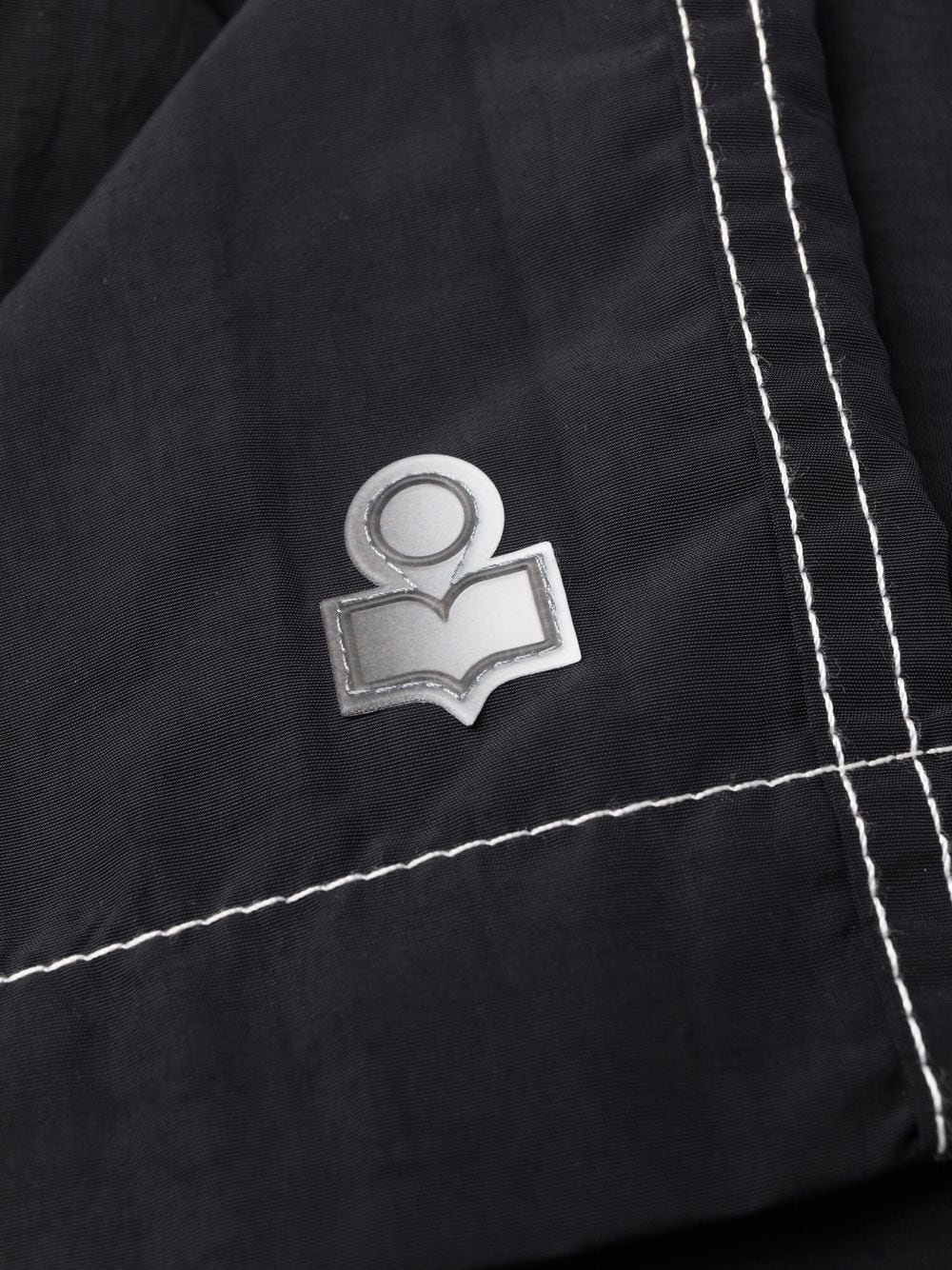 Shop Isabel Marant Logo-patch Swim Shorts In Black