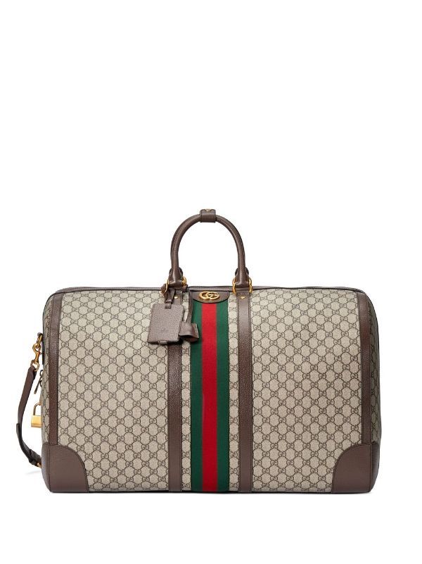Gucci Beige Savoy Medium Ophidia Duffle Bag for Men