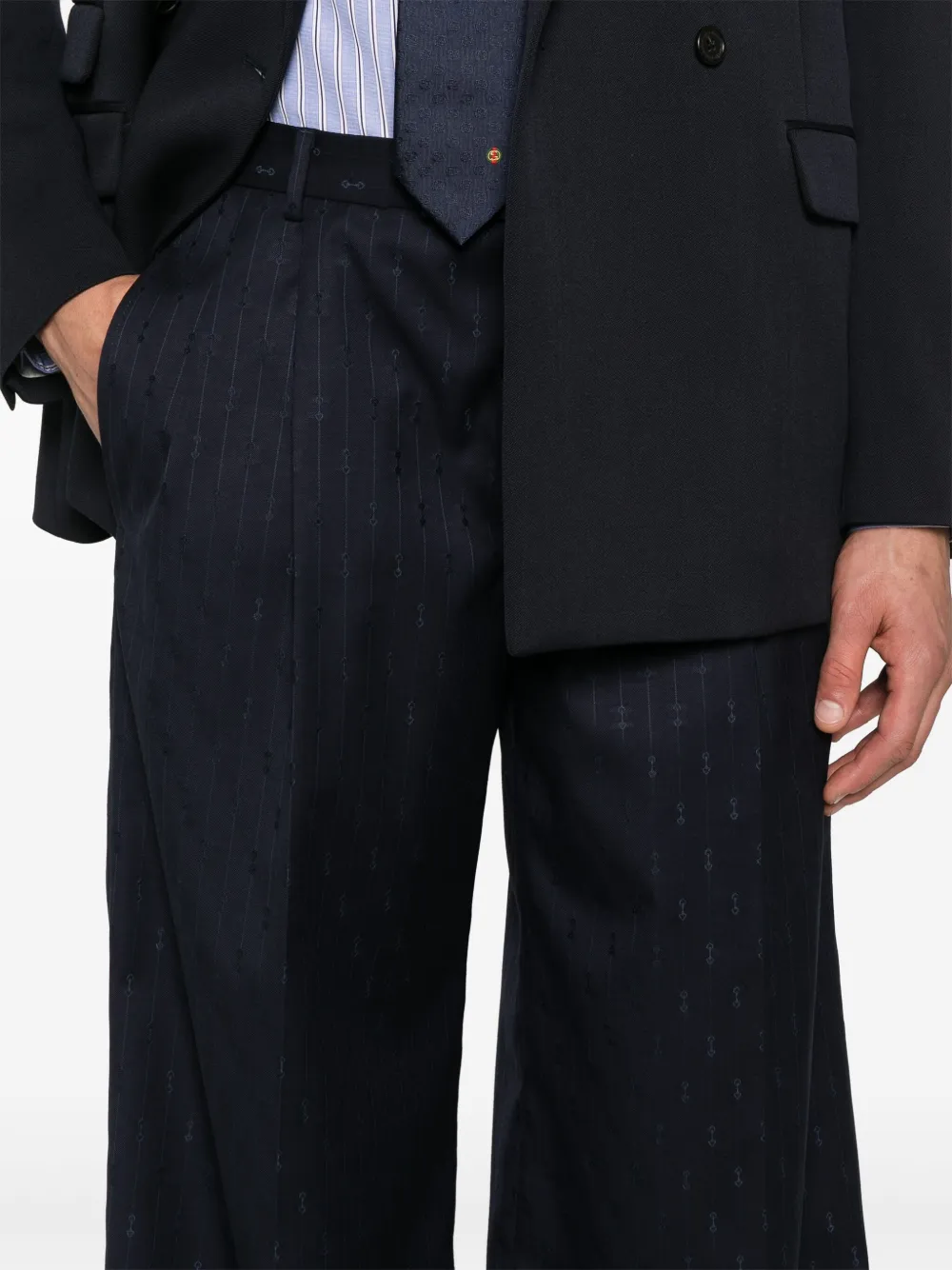 Gucci ホースビット ストライプ パンツ | ブルー | FARFETCH JP