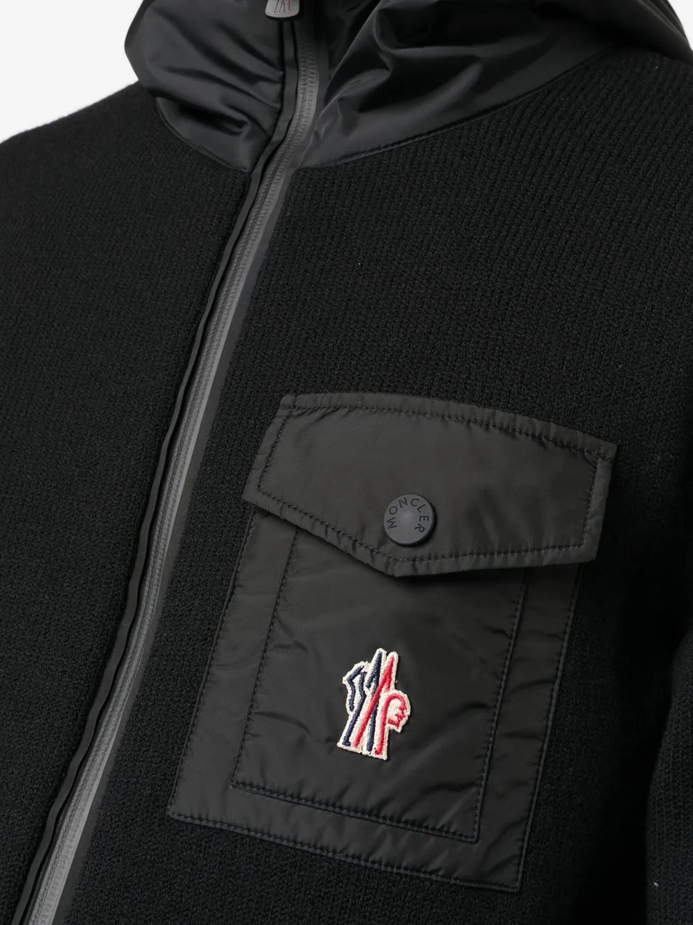 MONCLER GRENOBLE 拉链羊毛连帽夹克