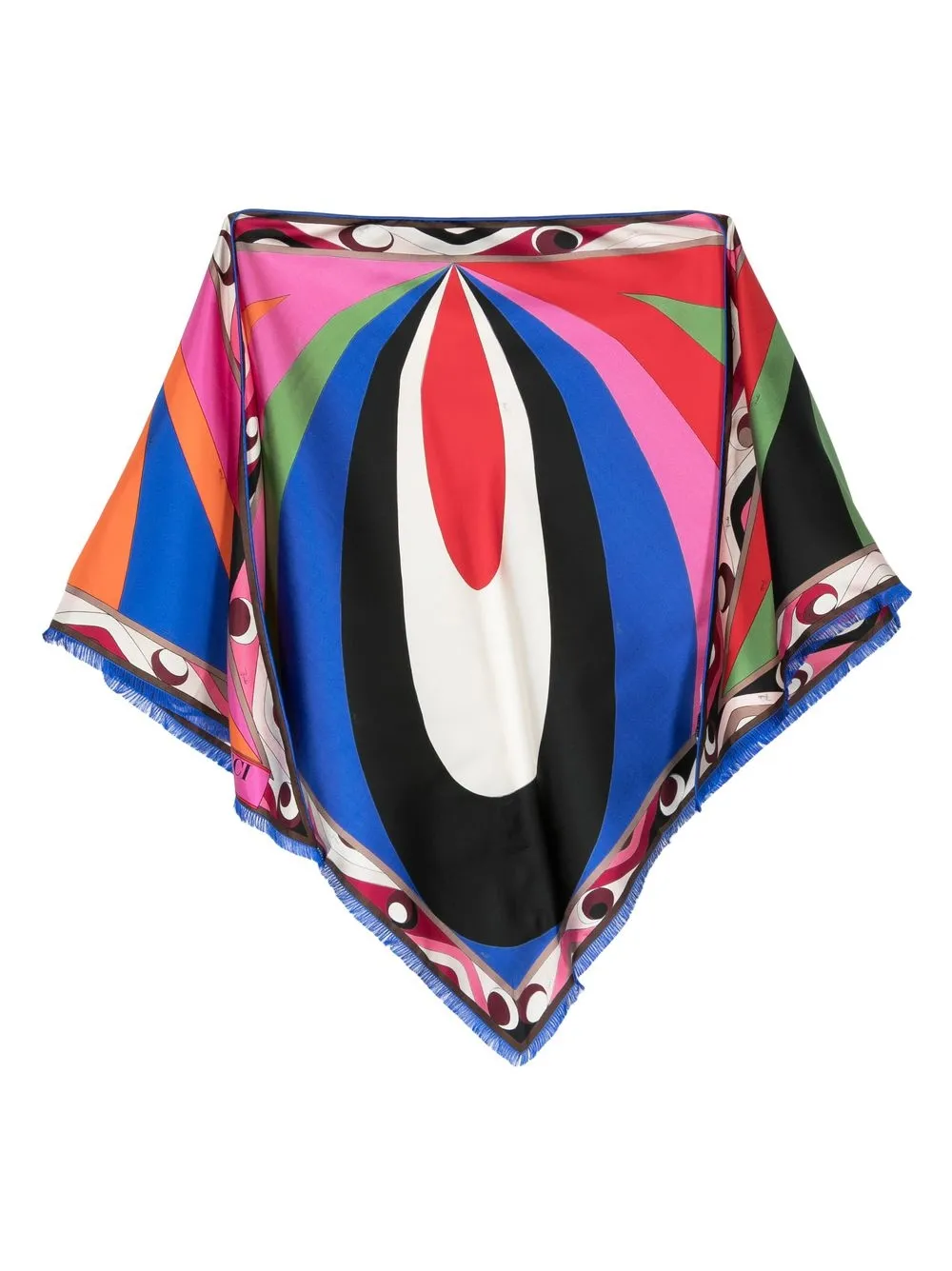 

PUCCI abstract-print silk scarf - Blue
