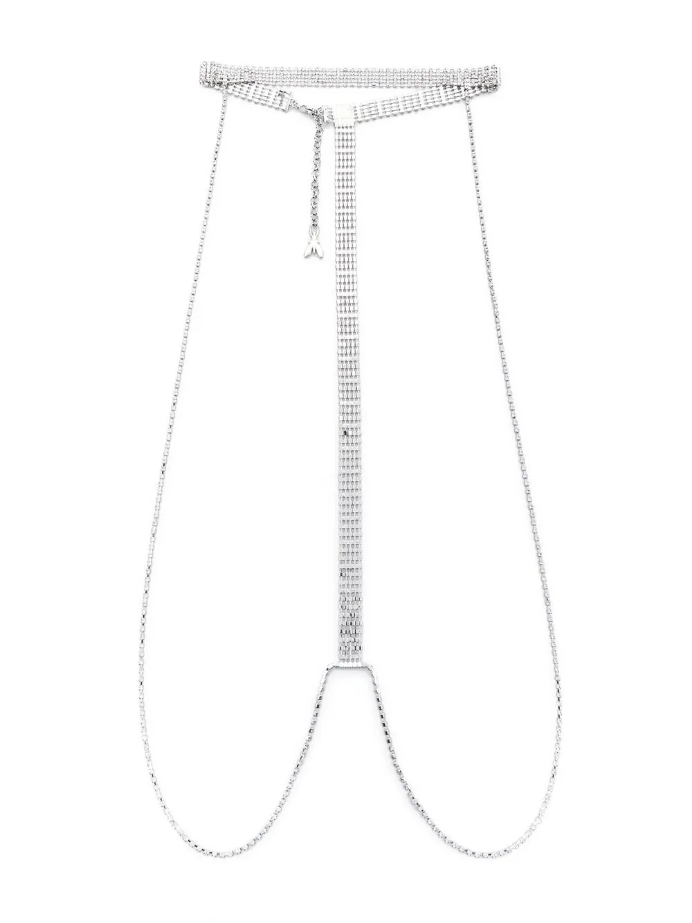 

Patrizia Pepe rhinestone harness necklace - Silver