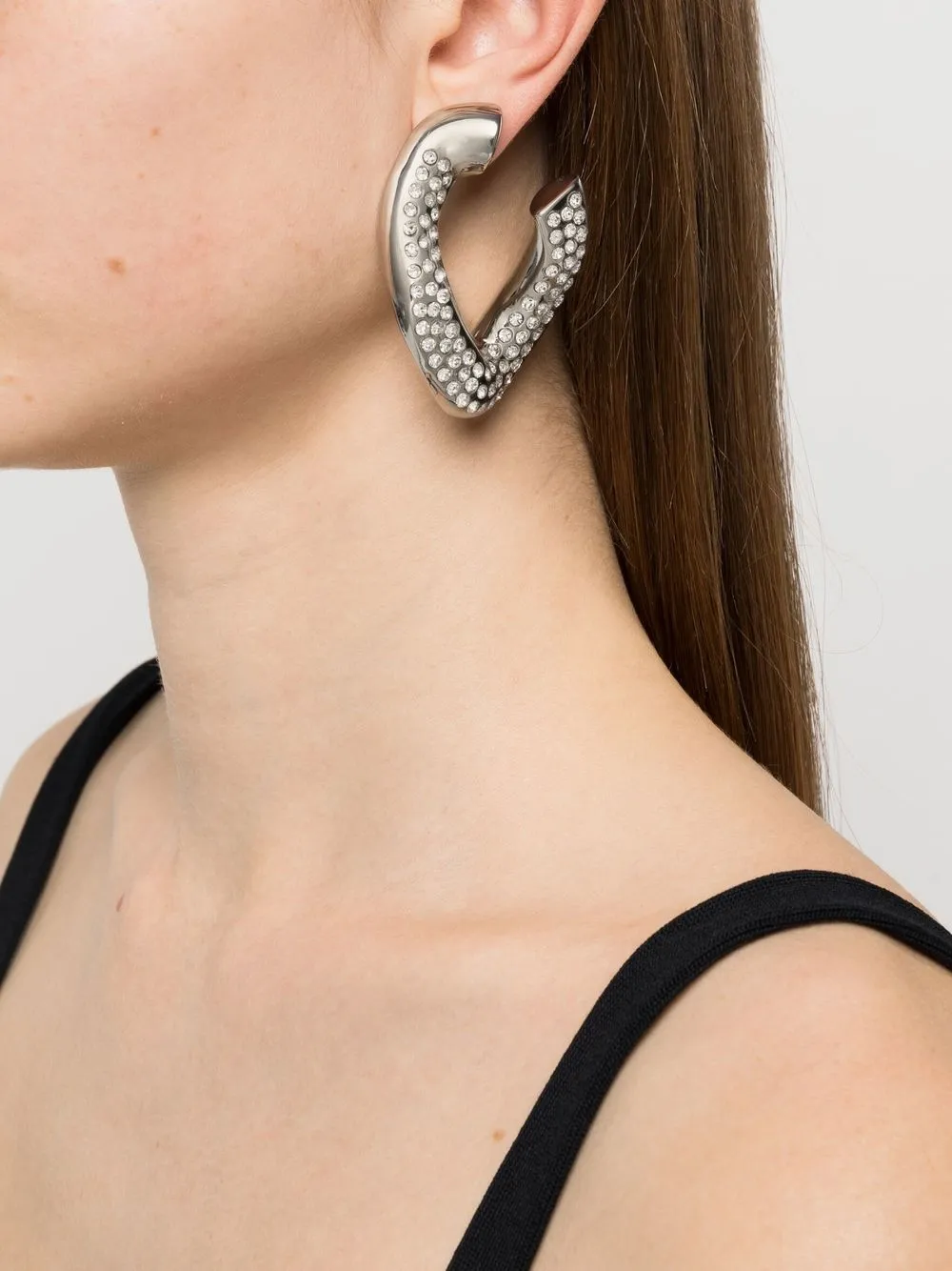 Patrizia Pepe Oorbellen met stras - Zilver