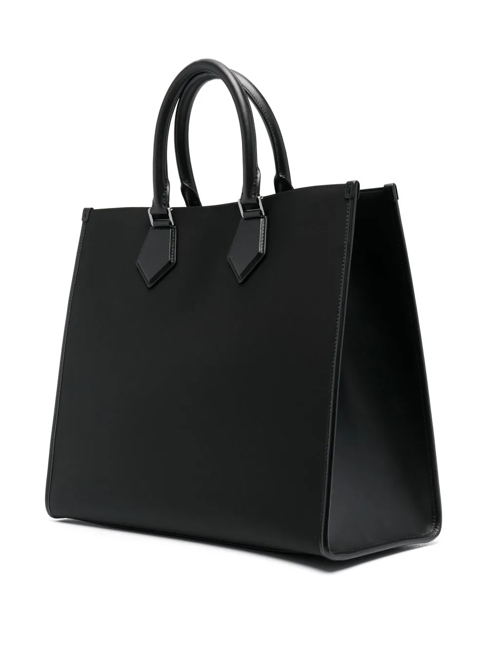 Shop Dolce & Gabbana Large Logo-print Tote Bag In Black