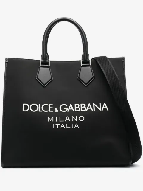 Dolce & Gabbana 로고 프린트 라지 토트 백
