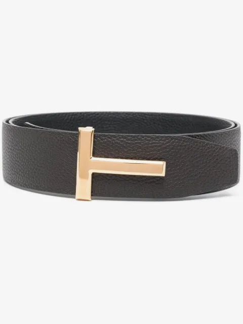 TOM FORD Ridge T leather belt