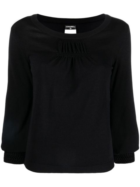 HOT SALE CHANEL 2008 gathered detail blouse Women